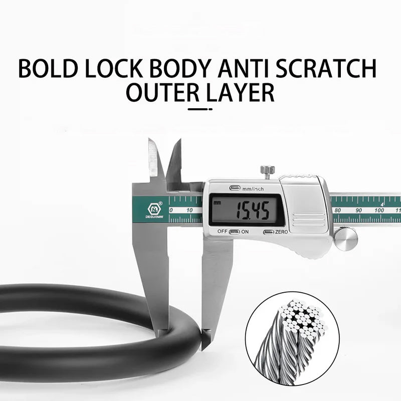 BowLift | BikeSecure Cable Lock – Compact Portable Combination Lock for Reliable Protection