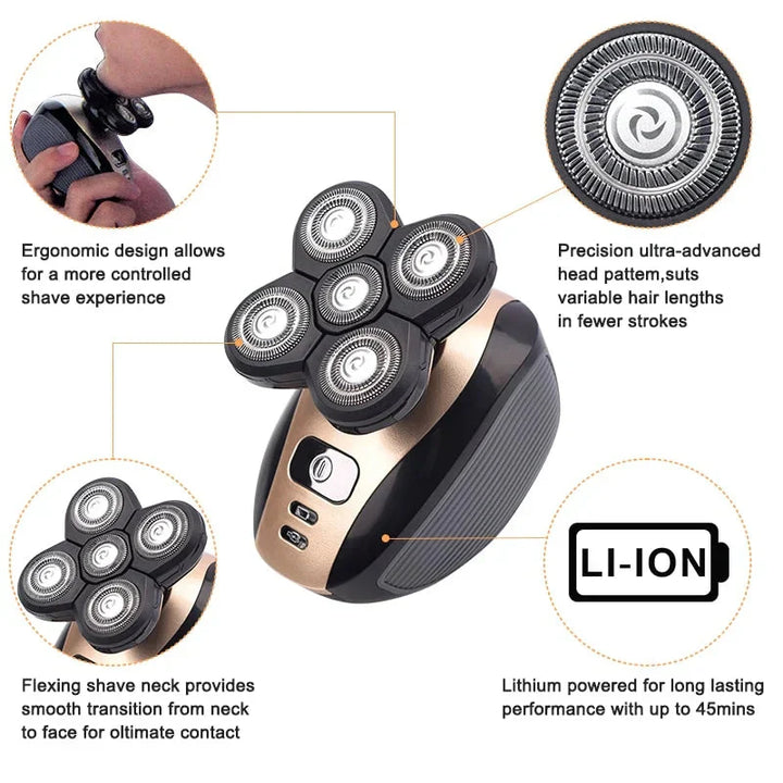 BowLift |  5-in-1 multifunctional 4D electric shaver