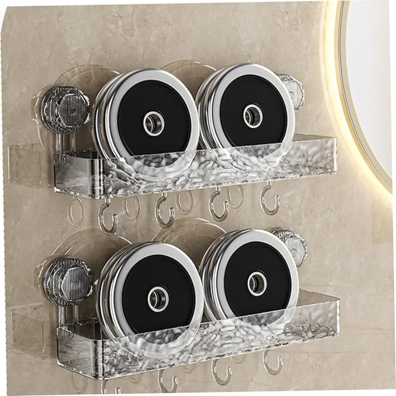 BowLift | Wall-mounted detachable suction cup shelf with hooks