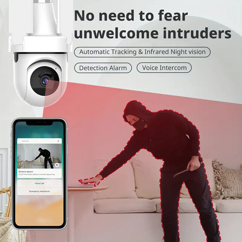 BowLift | Wireless security cameras with night vision and lightbulb
