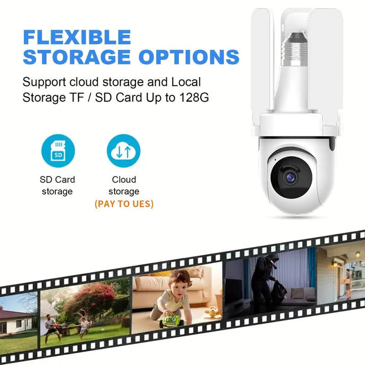 BowLift | Wireless security cameras with night vision and lightbulb