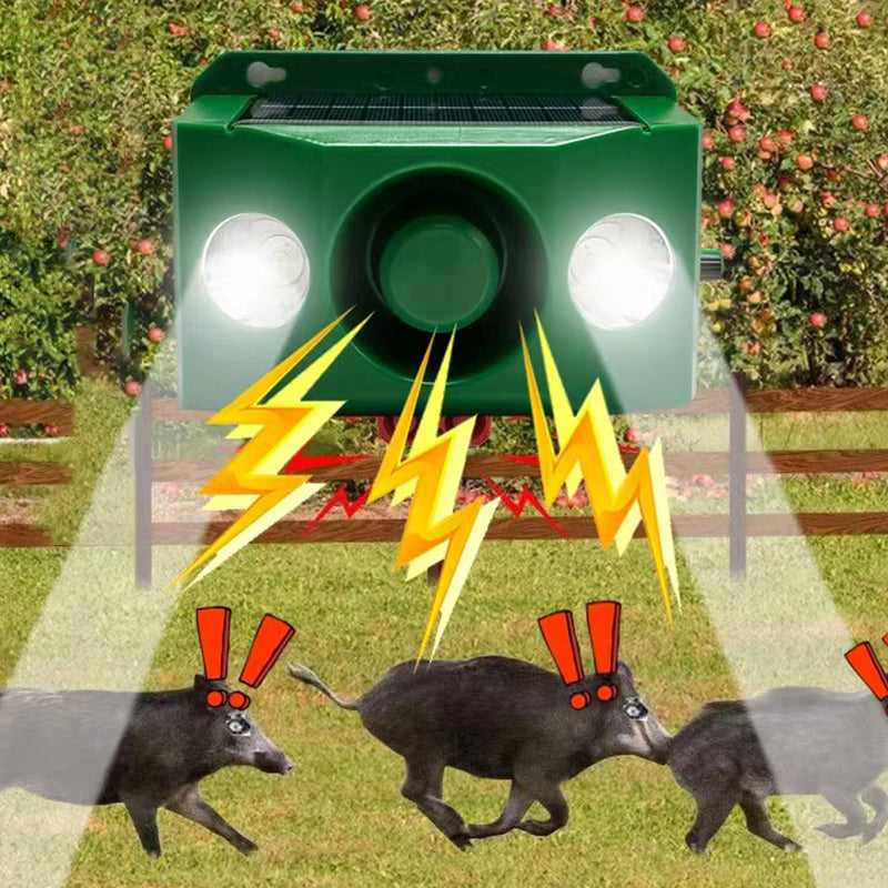 BowLift | Solar Animal Repellent Device | Flashing LED & Sound Alarm | Outdoor Weather-Resistant