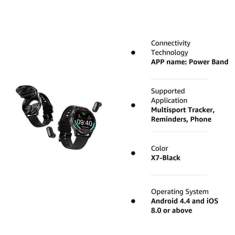 2-in-1 Smartwatch with integrated headphones | Bowlift