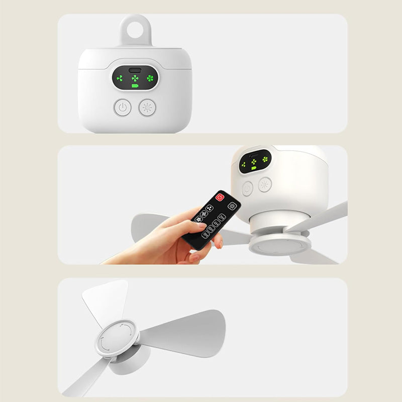 Rechargeable Ceiling Fan with LED Lights | Bowlift