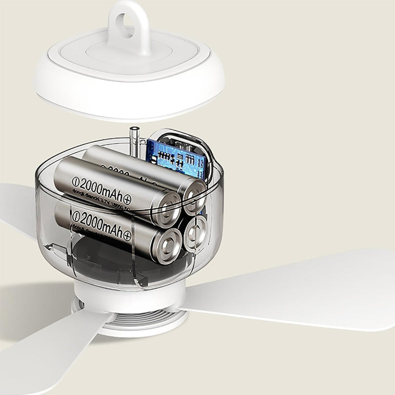 Rechargeable Ceiling Fan with LED Lights | Bowlift