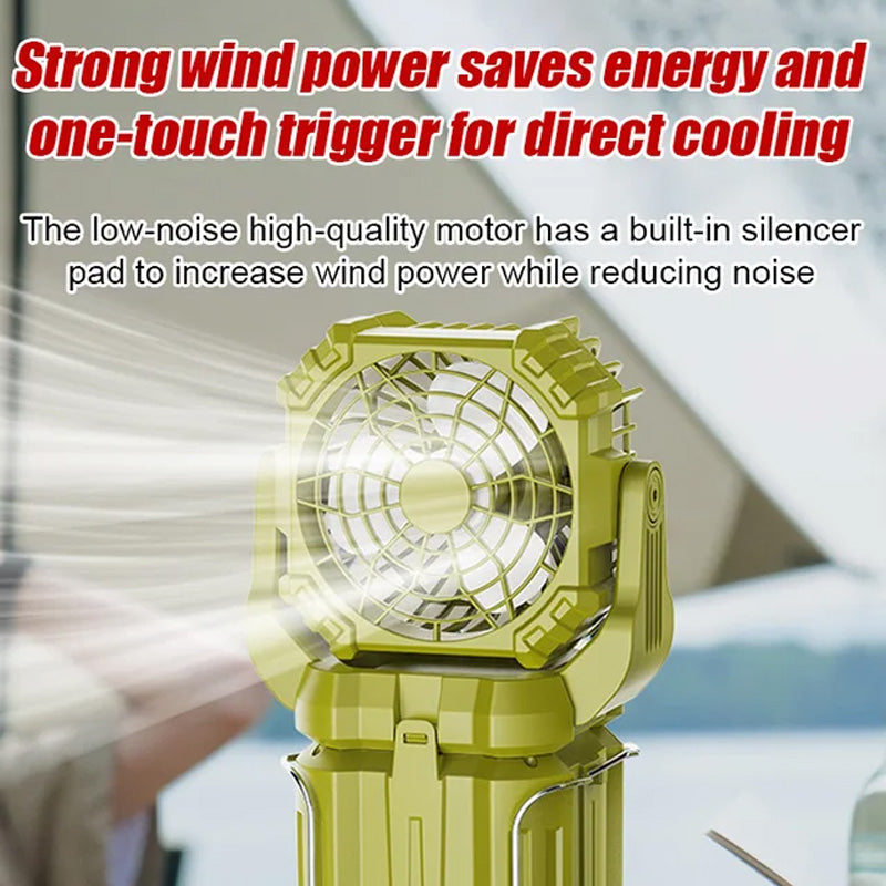 Solar LED Strong Light Outdoor Fan Lantern | Bowlift