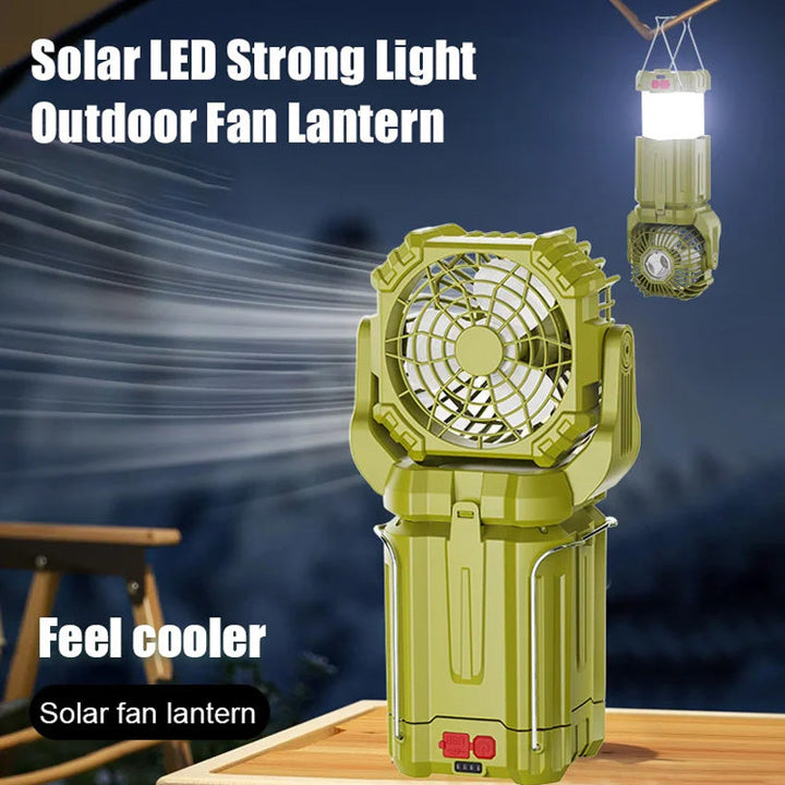 Solar LED Strong Light Outdoor Fan Lantern | Bowlift