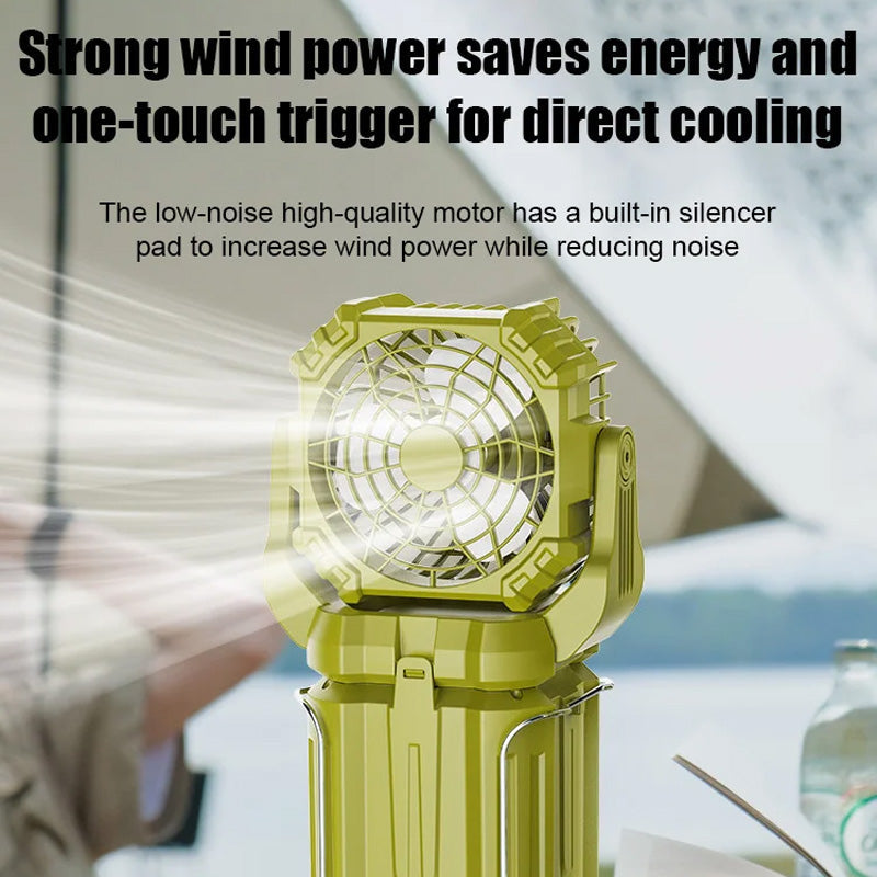 Solar LED Strong Light Outdoor Fan Lantern | Bowlift
