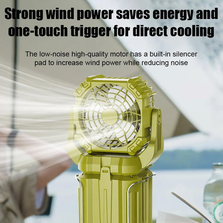 Solar LED Strong Light Outdoor Fan Lantern | Bowlift