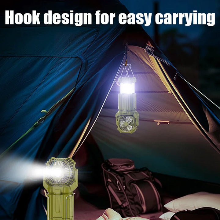 Solar LED Strong Light Outdoor Fan Lantern | Bowlift