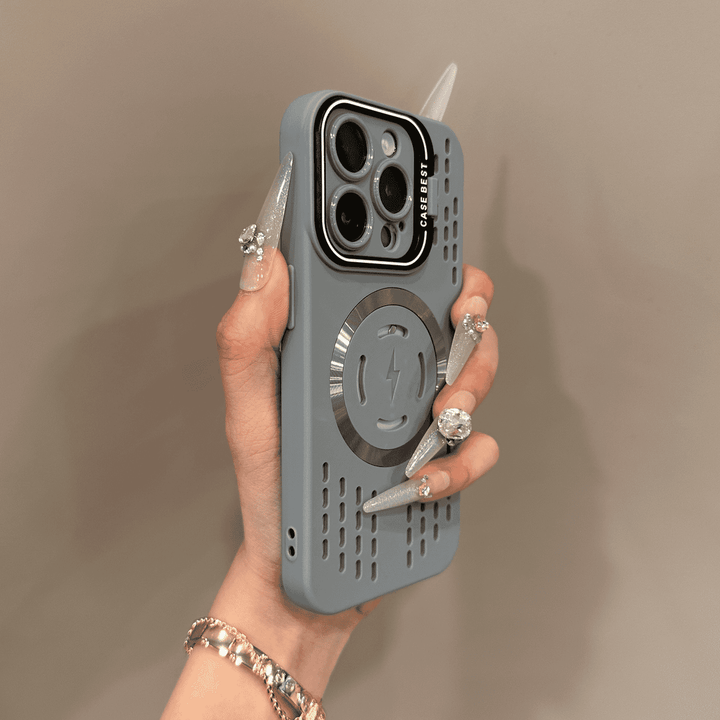BowLift | Soft silicone safety cover with lightning-fast magnetic charging Case for iPhone