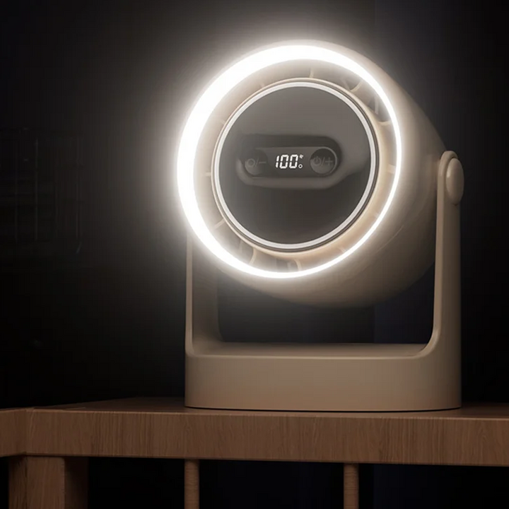 3-in-1 LED Light & Built-in Aromatherapy Diffuser Silent Mini Fan | Bowlift