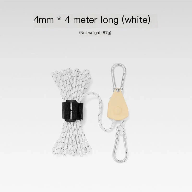 BowLift | Portable Adjustable Fix Tent High Strength Quick Release Pulley Camping Rope