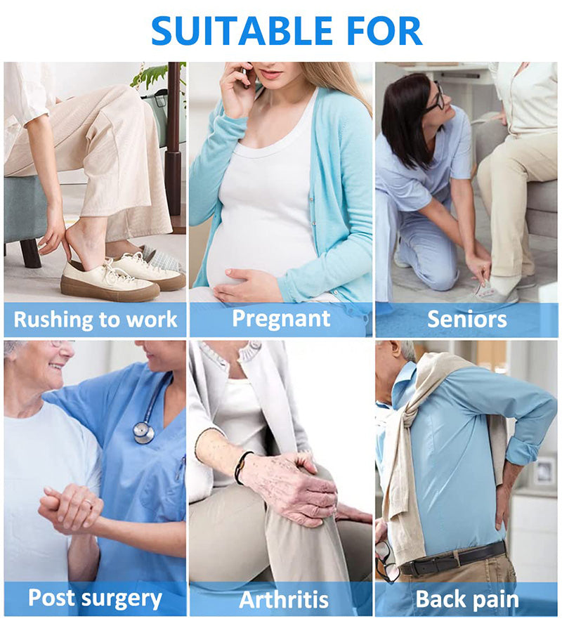 BowLift | Adjustable long shoehorn with sock remover for seniors