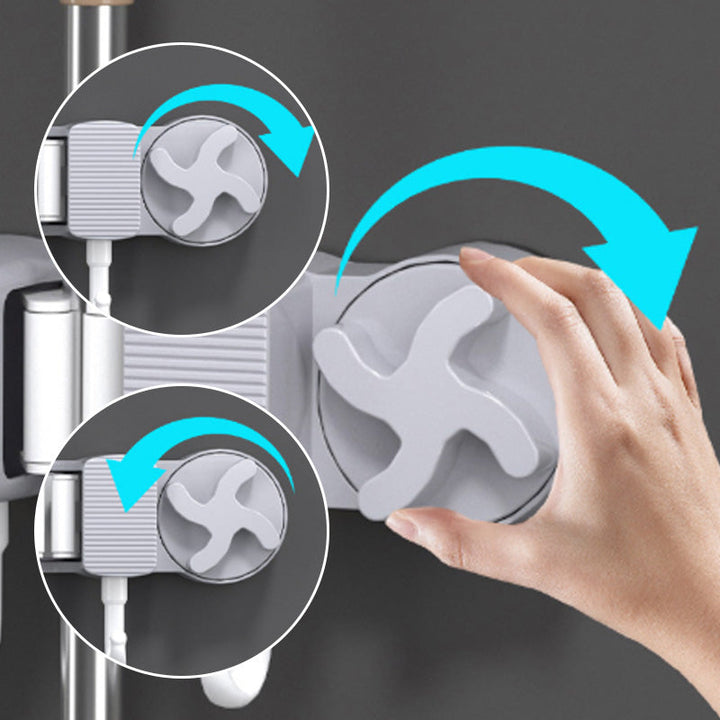 BowLift | Bore-free suction cup mop holder for the bathroom