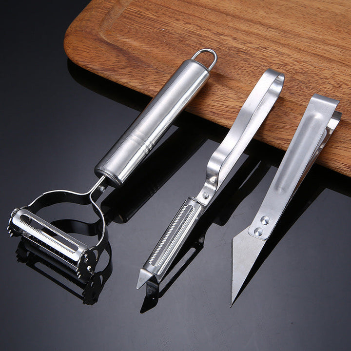 BowLift | 3-piece set with peeling tools in stainless steel