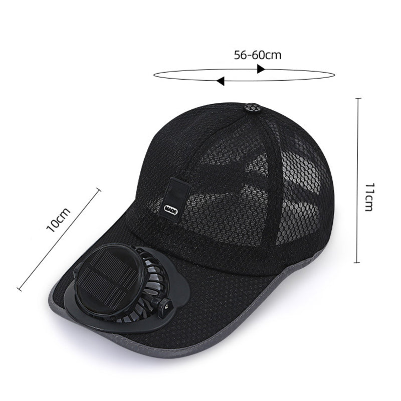 Breathable Baseball Cap with Solar Fan | Bowlift