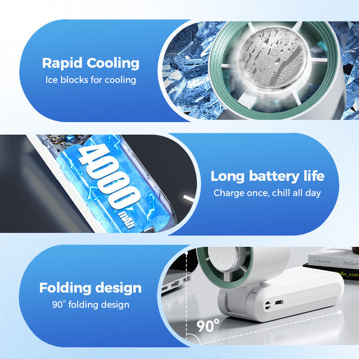 Handheld Portable Fan with Ice Cooler | Bowlift