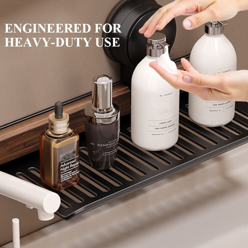 BowLift | Shelf with suction cups in walnut