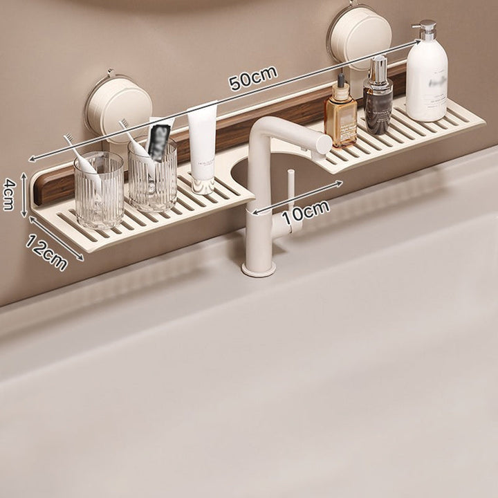 BowLift | Shelf with suction cups in walnut