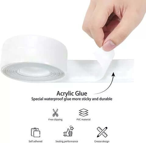 BowLift | Magic Anti-Mold Peel & Stick Self-adhesive Caulk Tape Strip