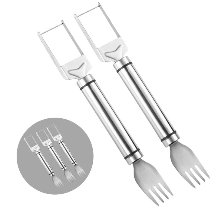 BowLift | 2-in-1 watermelon knife and fork in stainless steel