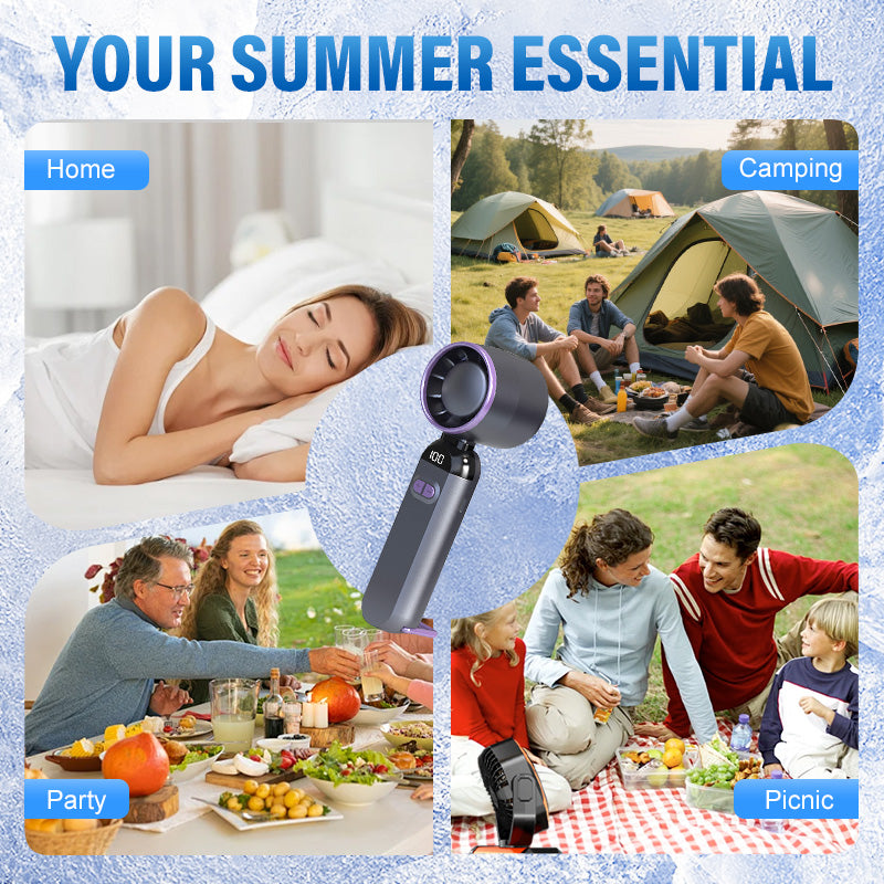 Portable Handheld Turbo Fan – Super Powerful Breeze, Ultra-Light & Perfect for Travel  | Bowlift