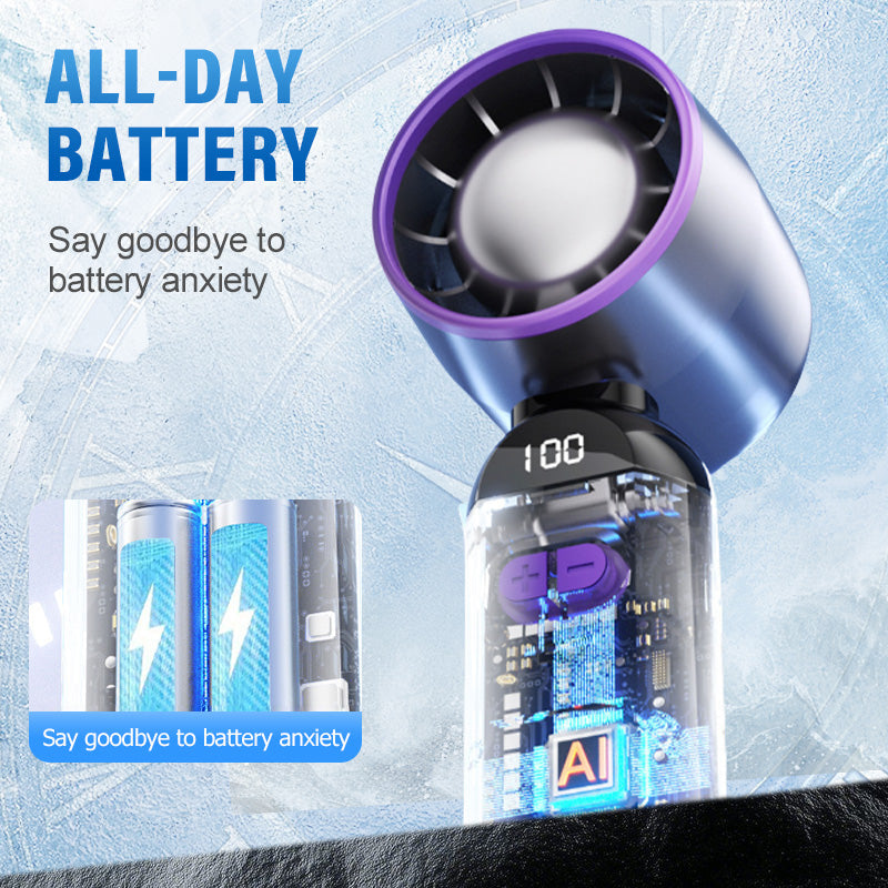 Portable Handheld Turbo Fan – Super Powerful Breeze, Ultra-Light & Perfect for Travel  | Bowlift