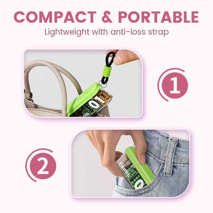 BowLift | Portable, sealed pill holder with 4 compartments