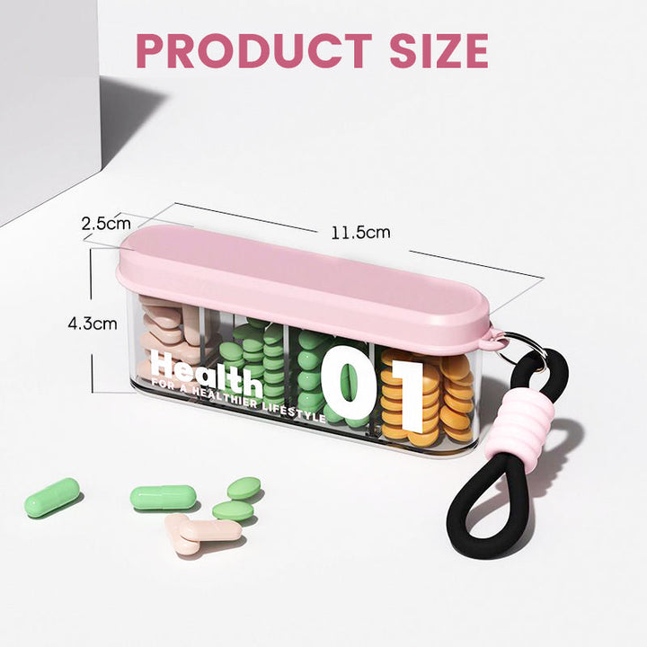 BowLift | Portable, sealed pill holder with 4 compartments