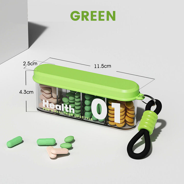 BowLift | Portable, sealed pill holder with 4 compartments