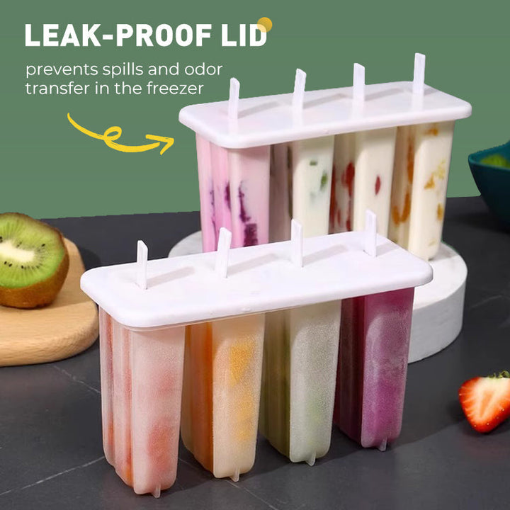 BowLift | Ice pop mold with 4 cavities, lid and sticks
