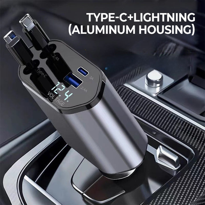BowLift | 4-in-1 fast charger and retractable car charger