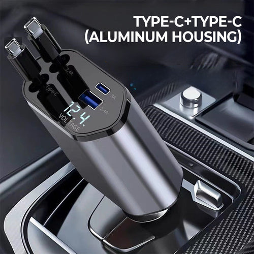 BowLift | 4-in-1 fast charger and retractable car charger