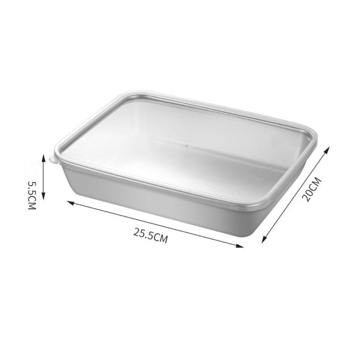 BowLift | Rectangular dinner plate in stainless steel