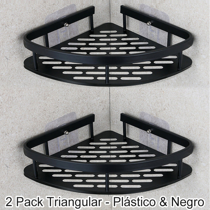 BowLift | Corner shower shelf without drilling with hooks