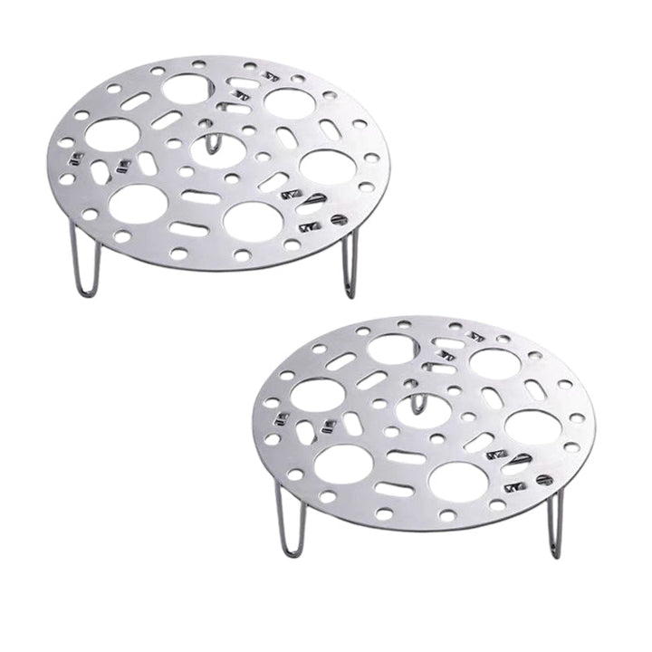 BowLift | Silver-colored steamer rack in stainless steel with support for cooking