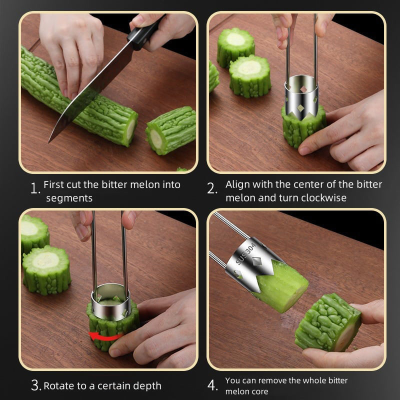 BowLift | Universal fruit core remover in stainless steel