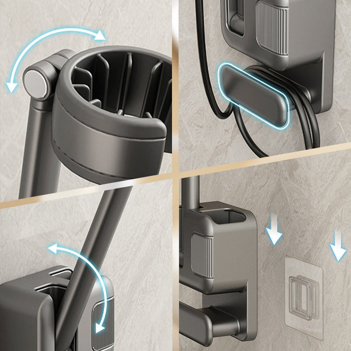BowLift | Hair dryer wall mount with cord holder