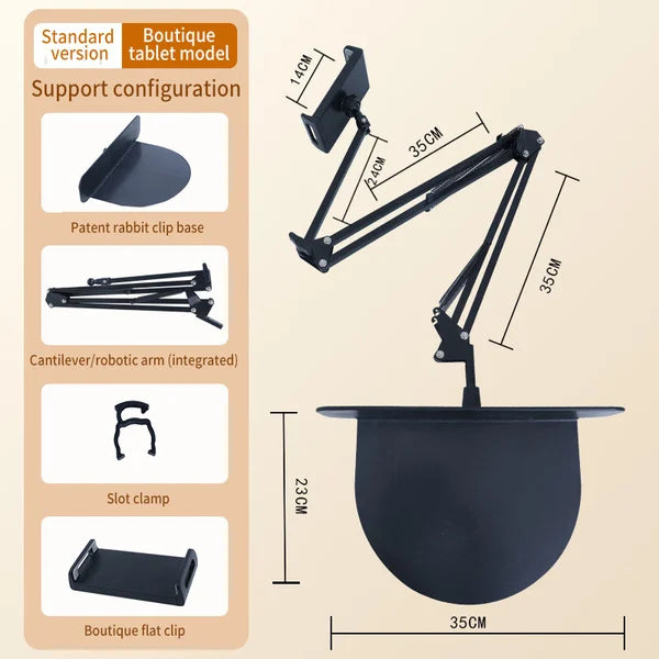 BowLift | Hidden phone holder for bedside table, retractable