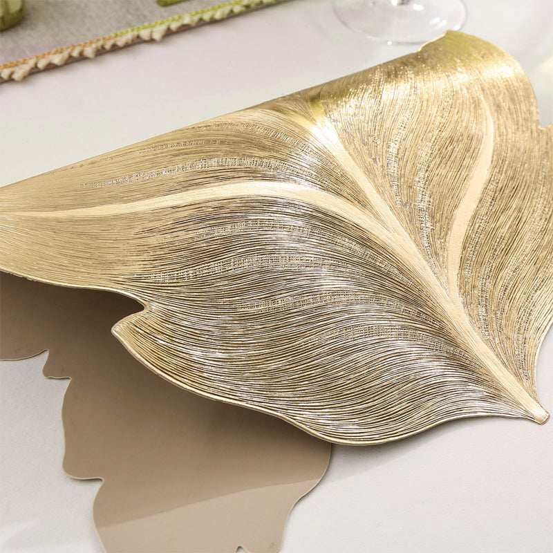 Gold Leaf Luxury Placemat – 3D Elegant Table Mat made of PVC | Bowlift
