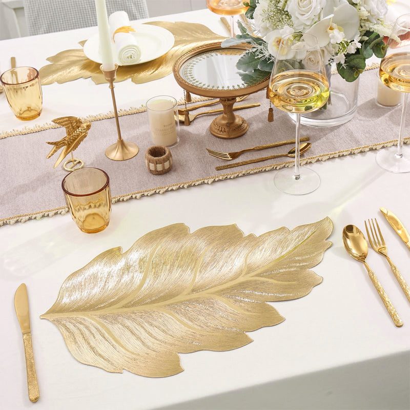 BowLift | Gold Leaf Luxury Placemat – 3D Elegant Table Mat made of PVC