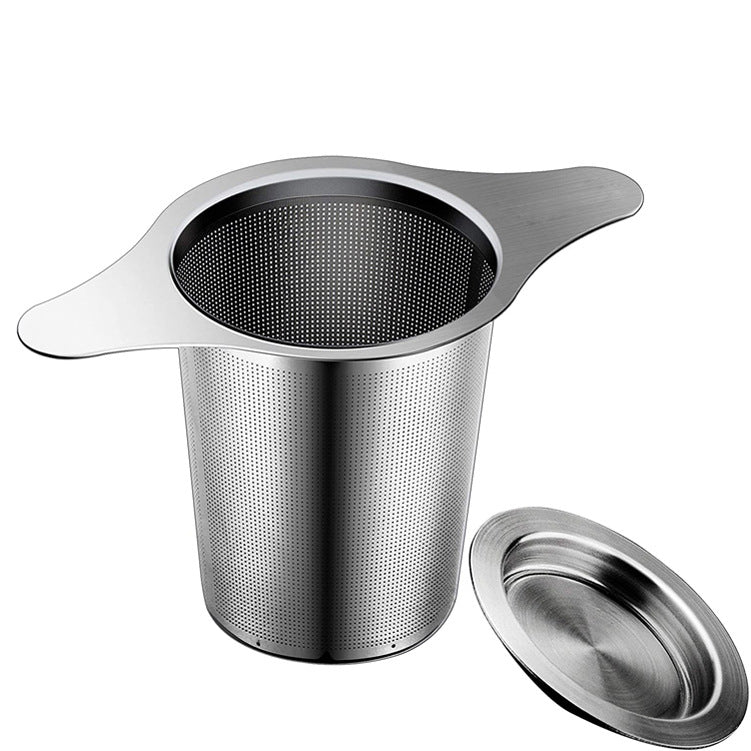 BowLift | Stainless steel tea filter with double handles and lid