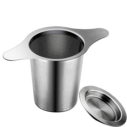 BowLift | Stainless steel tea filter with double handles and lid