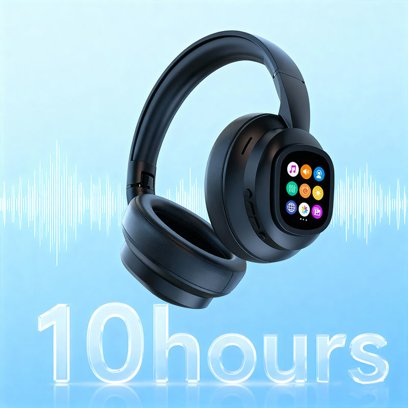 BowLift | AIWave | AI Bluetooth Headphones with LCD Display Voice Control Sound Isolation for Music and Calls