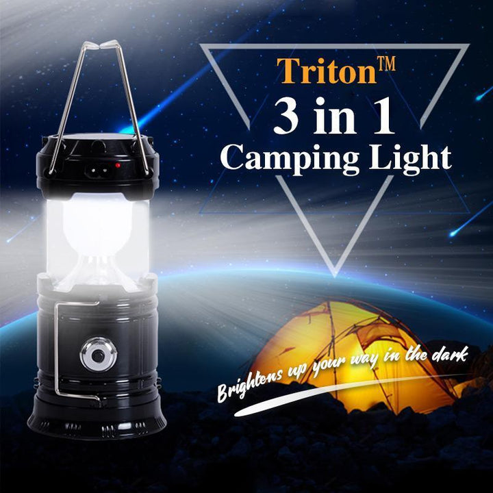 3-in-1 LED camping lantern with flickering flame | Bowlift