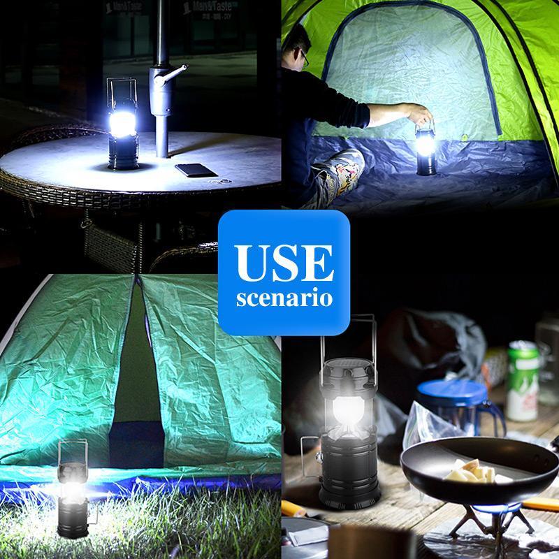 3-in-1 LED camping lantern with flickering flame | Bowlift