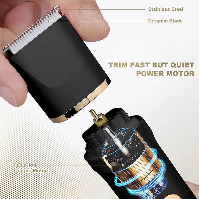 3-in-1 Electric Beard Trimmer with Charging Station | Bowlift