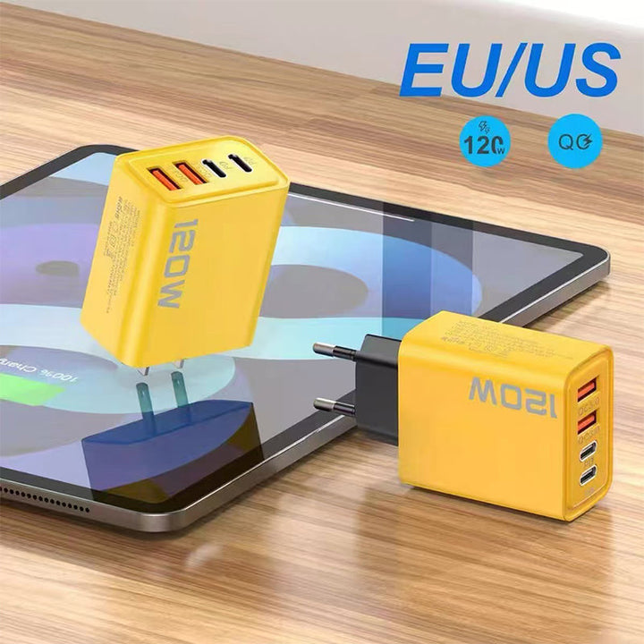 120W USB fast charger with 4 ports | Bowlift