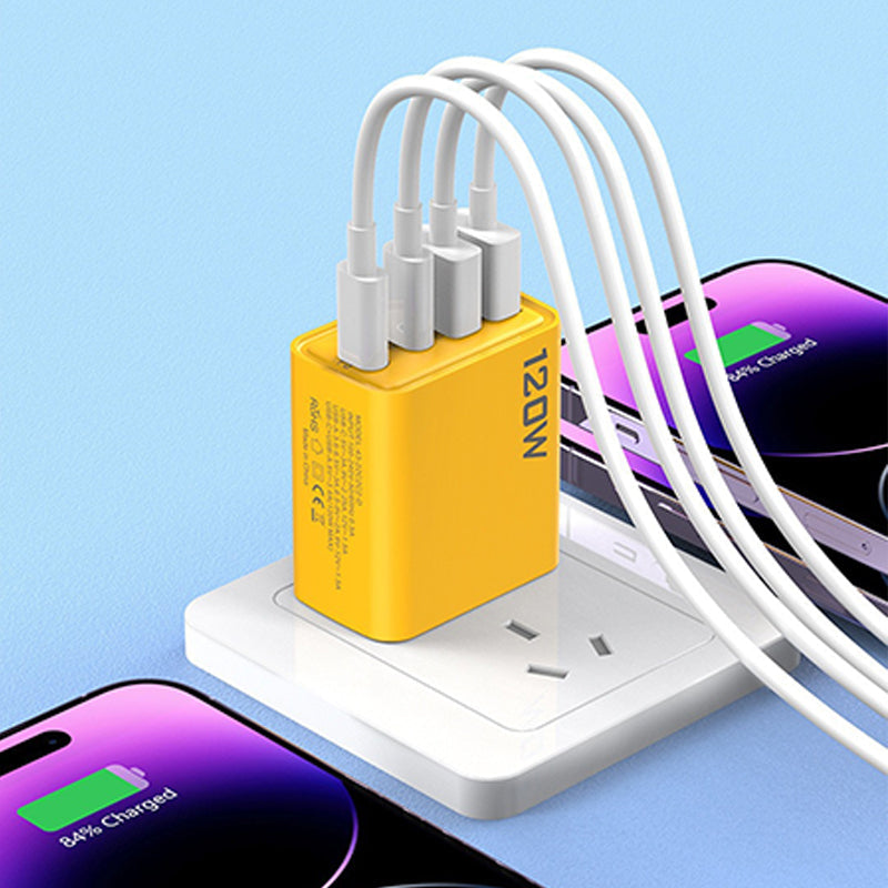 120W USB fast charger with 4 ports | Bowlift